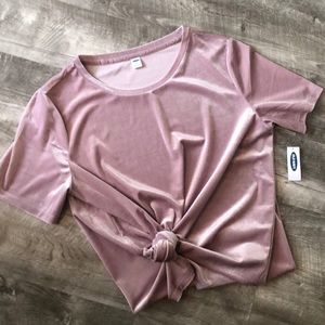 💟 Old Navy Pink Velvet Oversized T-Shirt ✨